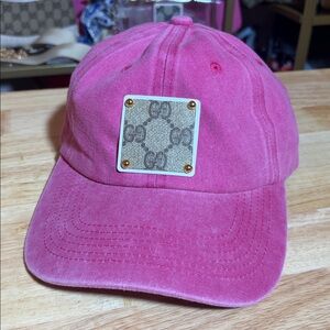 New Hat with Upcycled Gucci Canvas
